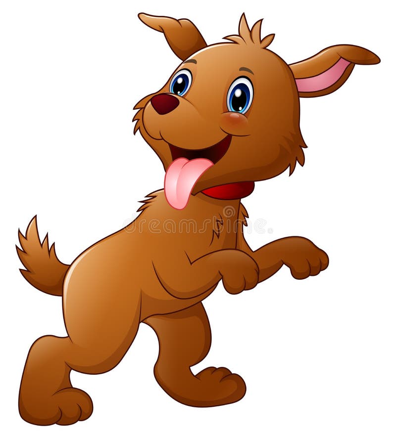 Illustration of Cute cartoon dog sticking tongue. Illustration of Cute cartoon dog sticking tongue