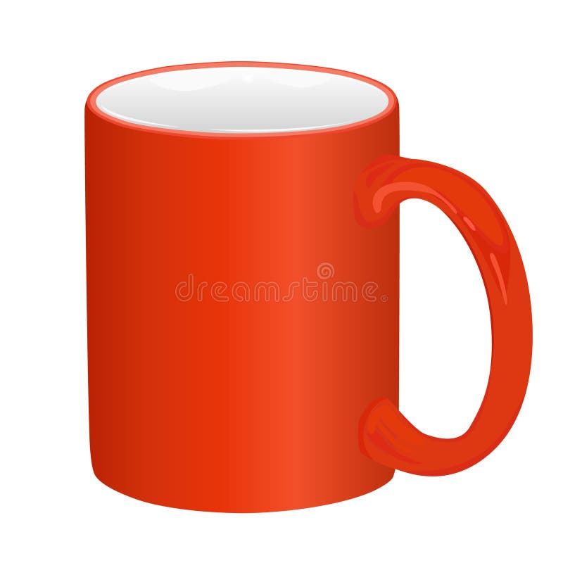 Caneca vermelha ilustração do vetor Caneca vermelha ilustração do vetor