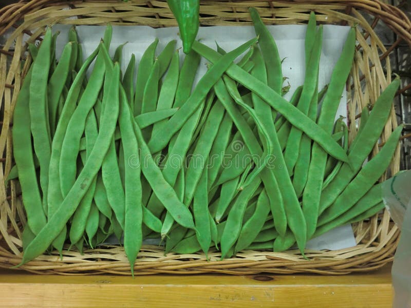 Canestro dei fagiolini immagini stock Canestro dei fagiolini immagini stock