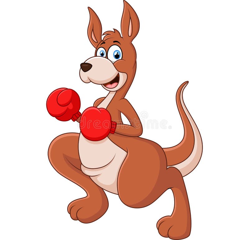 Canguro del boxeo de la diversión ilustración del vector Canguro del boxeo de la diversión ilustración del vector