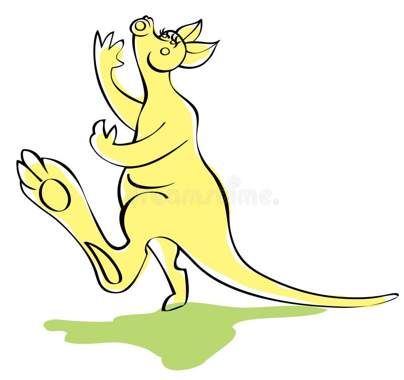 Canguro del canto de la diversión libre illustration Canguro del canto de la diversión libre illustration