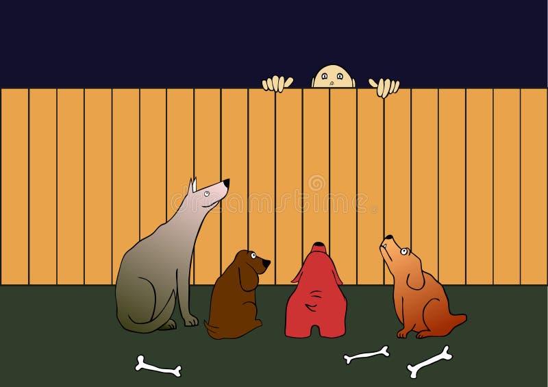 Cani da guardia e ladro royalty illustrazione gratis Cani da guardia e ladro royalty illustrazione gratis