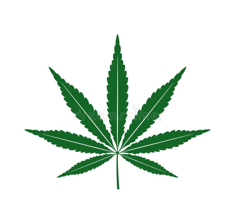 Cannabis Marijuana Hemp Logo. Isolated Hemp on White Background Stock