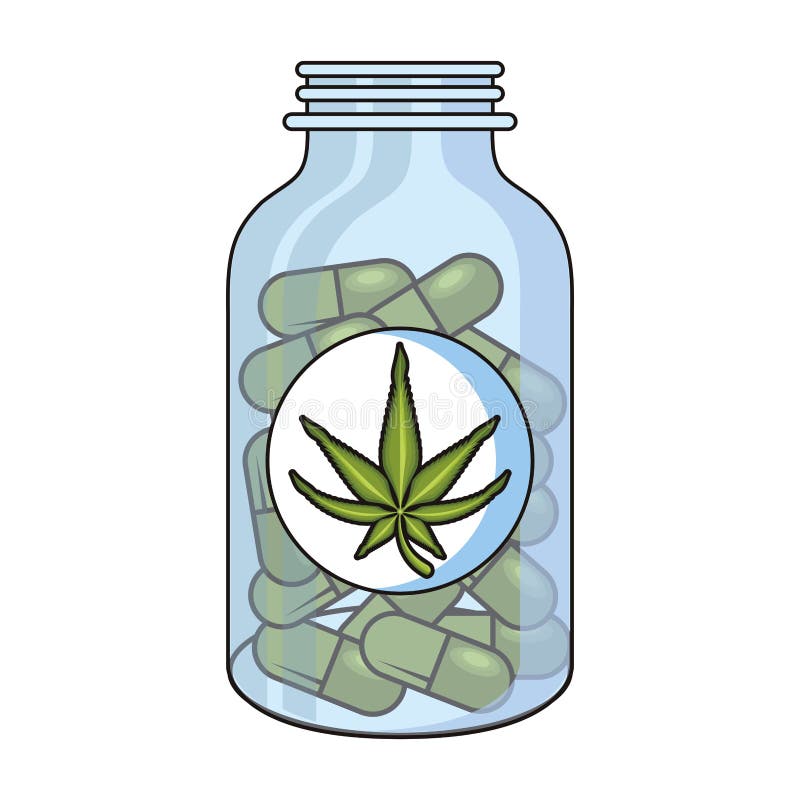 Cannabis Martihuana Sativa Hemp Cartoon Stock Vector - Illustration of ...