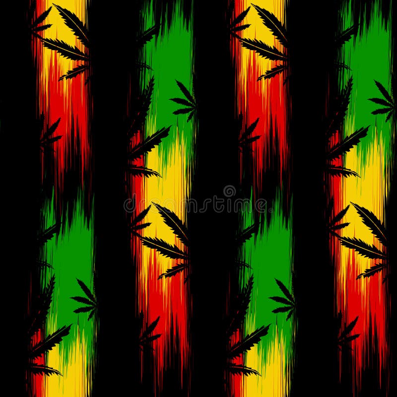 Cannabis sem emenda do teste padrão ilustração royalty free Cannabis sem emenda do teste padrão ilustração royalty free