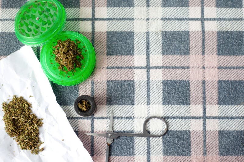 Cannabis, weed from stress on a background squared texture . copy space royalty free stock photo Cannabis, weed from stress on a background squared texture . copy space royalty free stock photo