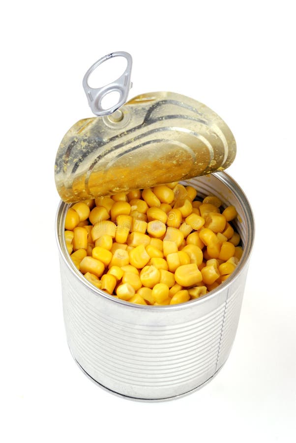 Canned corn stock photo. Image of preserved, isolated 13328728