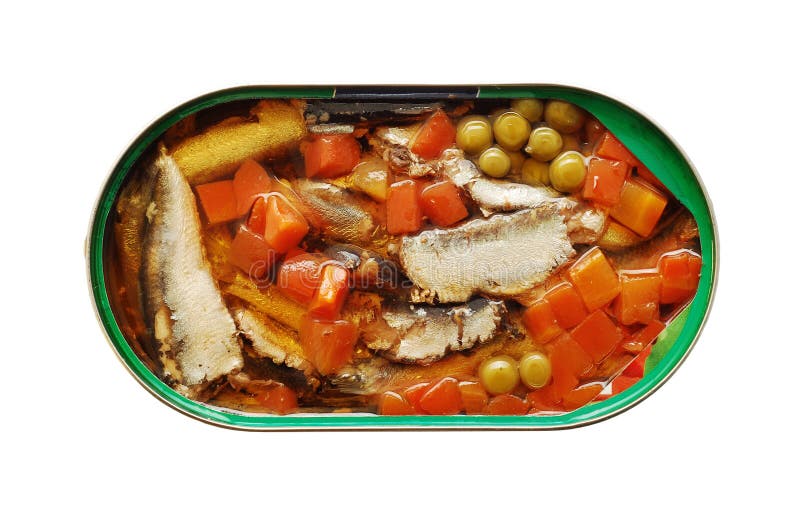 Canned fish stock image. Image of sauce, carrots, food 10424783