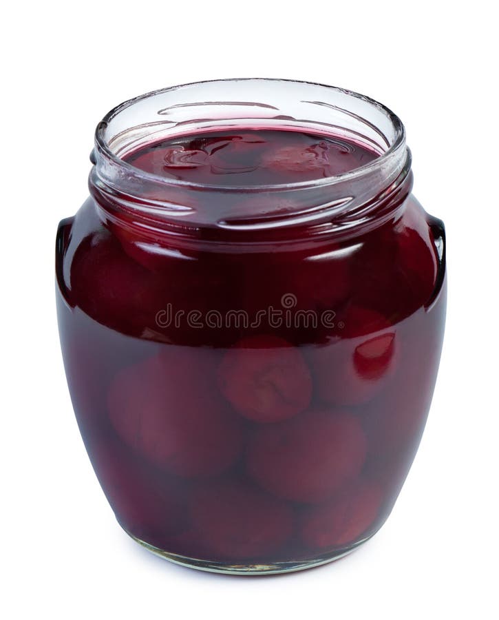 Canned fruit in glass jar. stock photo. Image of preserved 25316338