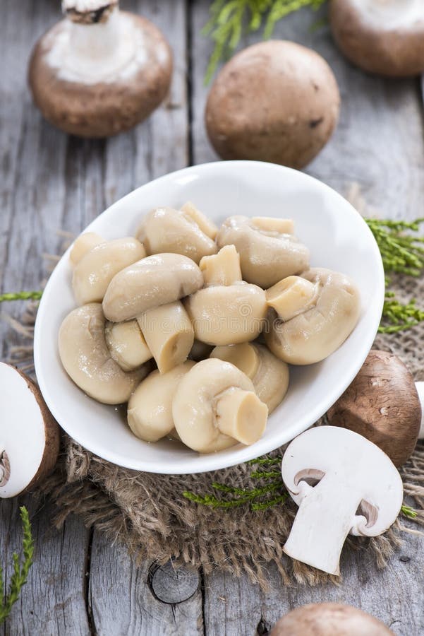 Canned Mushrooms stock image. Image of food, freshness 36352643