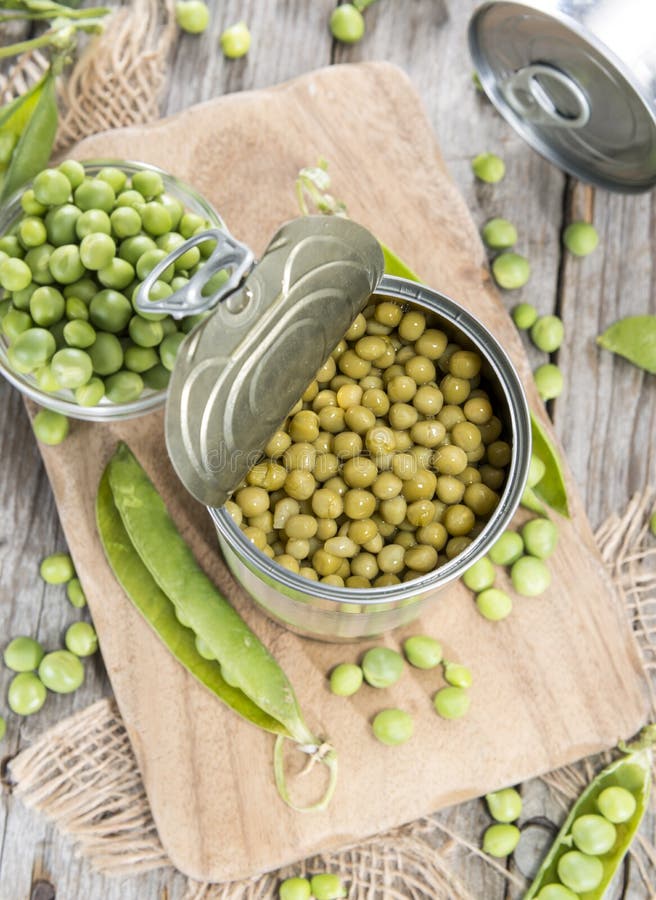 Canned Peas stock photo. Image of food, harvest, nutrition - 40244514
