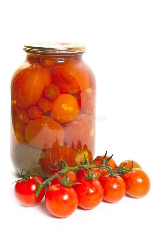 Canned tomatoes stock image. Image of homecooking, glass - 6539379