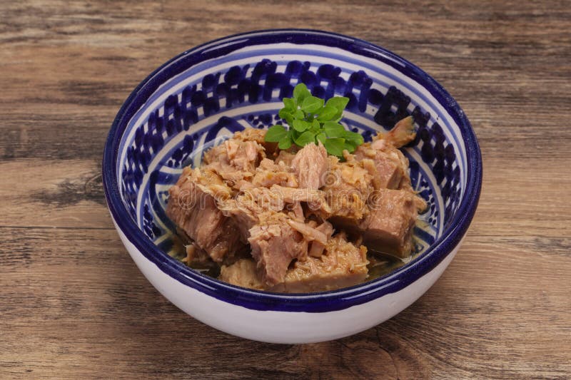 Canned Tuna Fish in the Bowl Stock Image Image of gourmet, healthy
