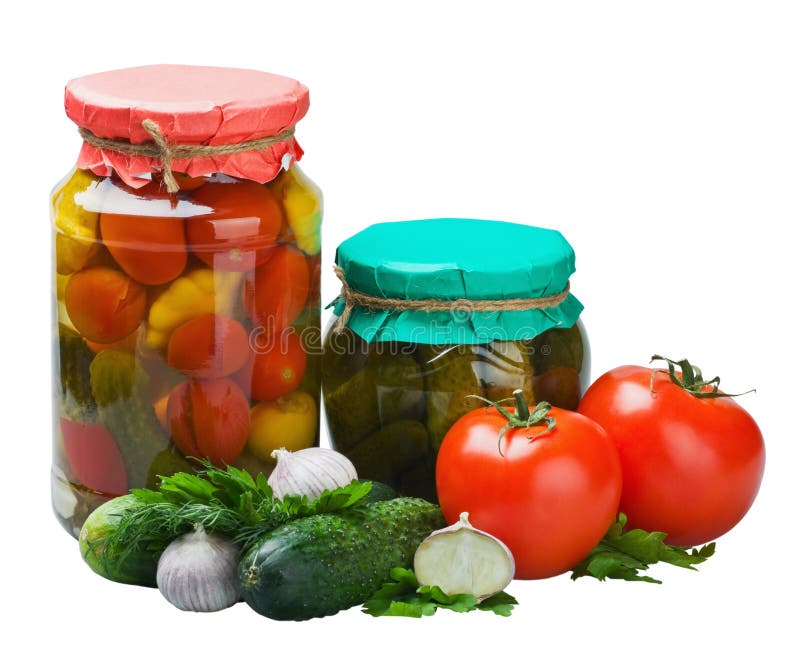 Canned Vegetables and Fresh Isolated Stock Photo Image of healthy