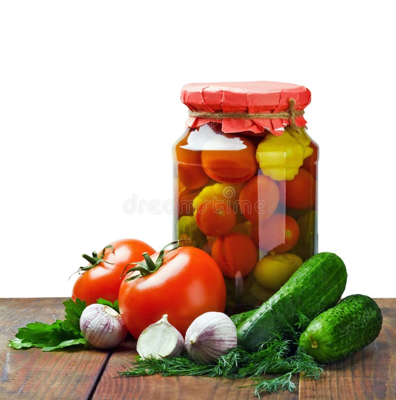 Canned Vegetables and Fresh Isolated Stock Photo Image of healthy