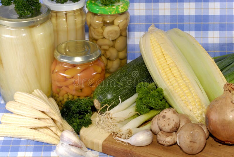 Canned Vegetables Versus Fresh Vegetables Stock Photo Image of nutrition, maize 2048978