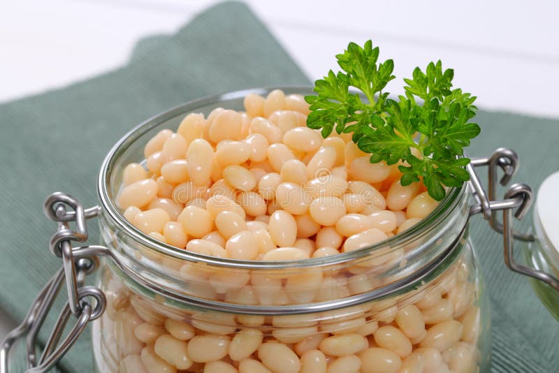 Canned white beans stock image. Image of beige, ingredient 98318257