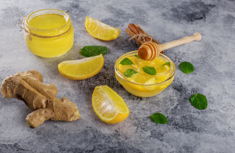Cannella Miele zenzero Limone Struttura della pietra di immagine Un fondo interessante con una struttura affascinante fotografia stock libera da diritti