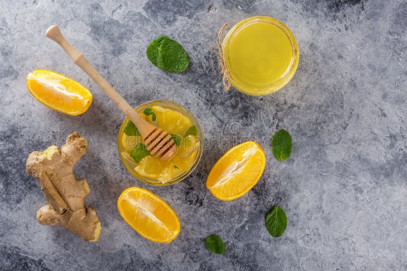 Cannella Miele zenzero Limone Struttura della pietra di immagine Un fondo interessante con una struttura affascinante immagini stock libere da diritti