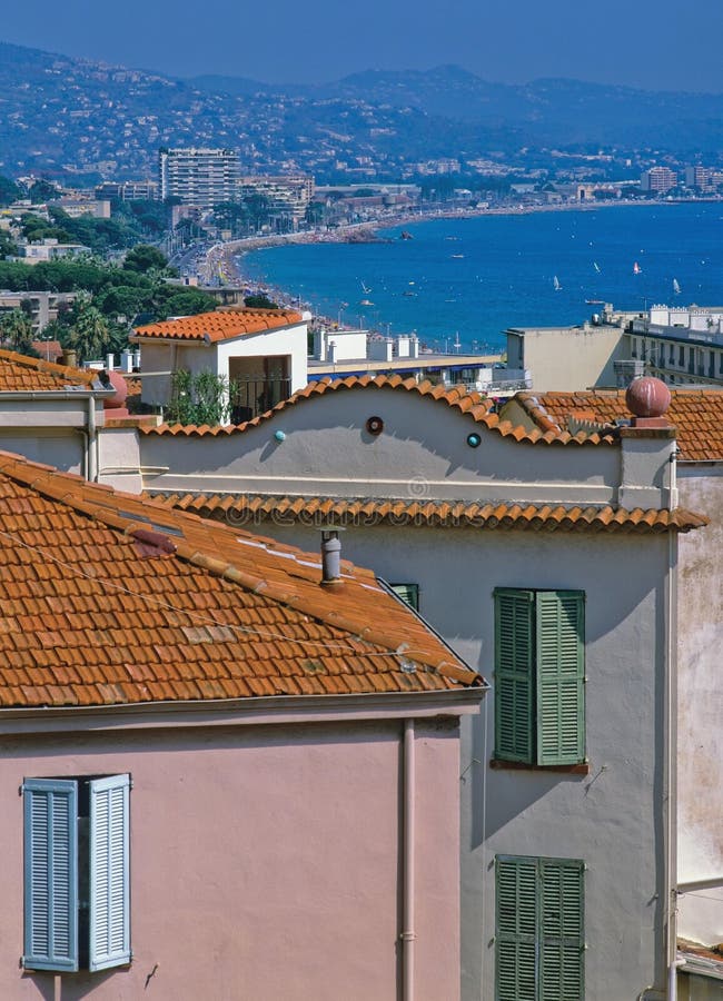 View of cannes from the old town le suquet alpes maritime provence south of france cote d'azur france