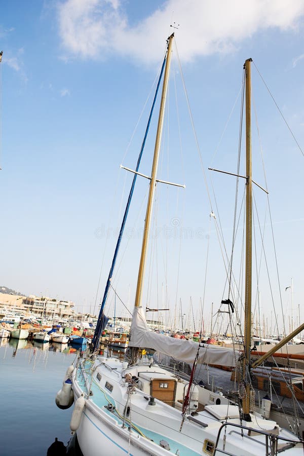 Yachts in the the harbor (Port Le Vieux) in Cannes, France. Yachts in the the harbor (Port Le Vieux) in Cannes, France.