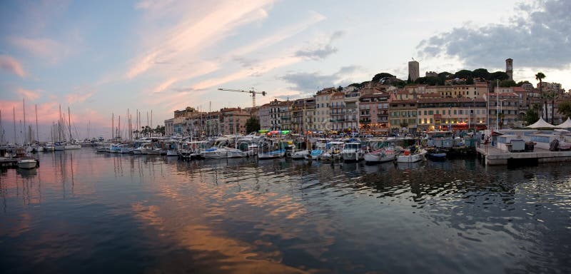 Cannes, France after the sunset