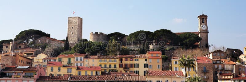 The skyline from the harbour square in Cannes, France. The skyline from the harbour square in Cannes, France