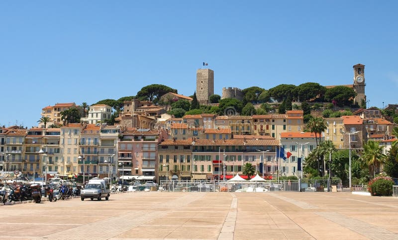 Old town of the city of Cannes on French Riviera. Cote d'Azur, Provence, France. Old town of the city of Cannes on French Riviera. Cote d'Azur, Provence, France.