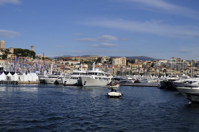 Cannes (France) Seen from Sea Stock Photo - Image of cityscape ...