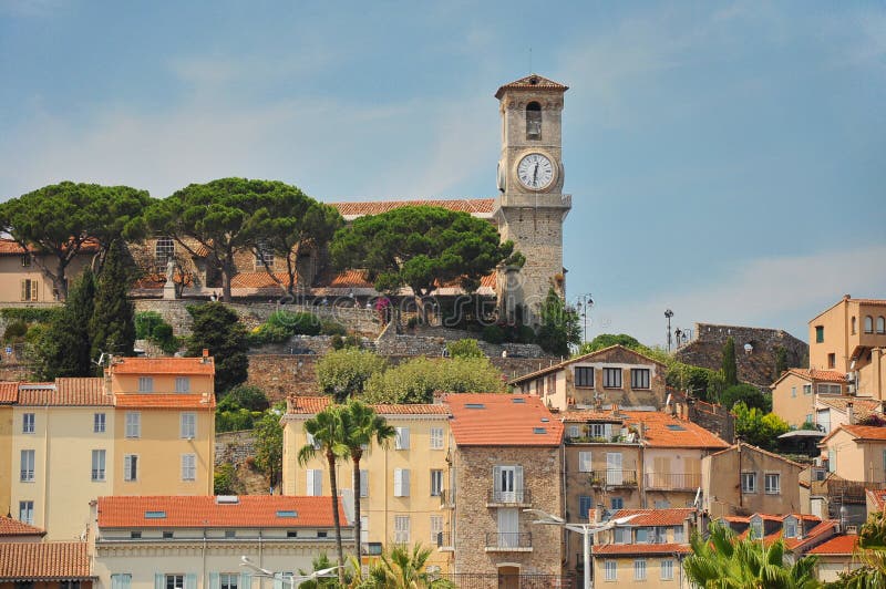 Old city and harbor in Cannes, France. Old city and harbor in Cannes, France