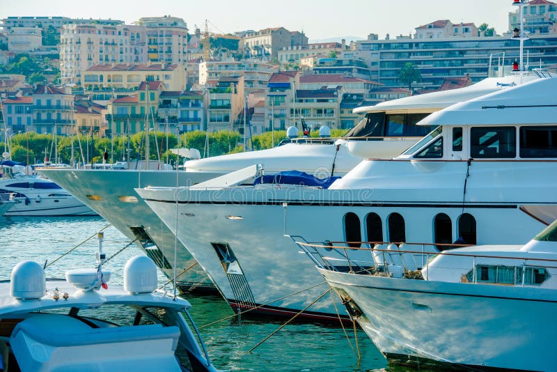 Cannes, France Marina Boats and Yachts. Luxury Yachts. Cannes, France Marina Boats and Yachts. Luxury Yachts.