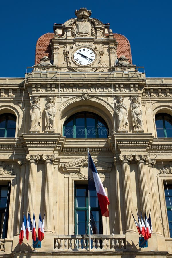 Cannes - Hotel de Ville stock image. Image of tourism - 31391937