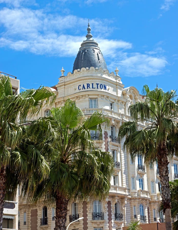 Cannes - Luxury Hotel Carlton Editorial Photography - Image of france