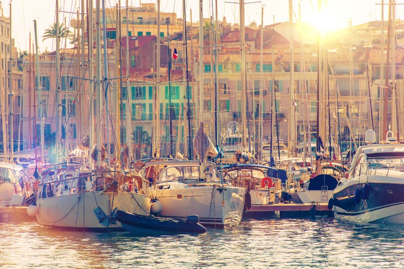 Vieux Port, Cannes, France stock photo. Image of recreation - 2536982