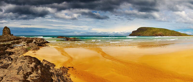 Cannibal Bay, New Zealand stock photo Cannibal Bay, New Zealand stock photo