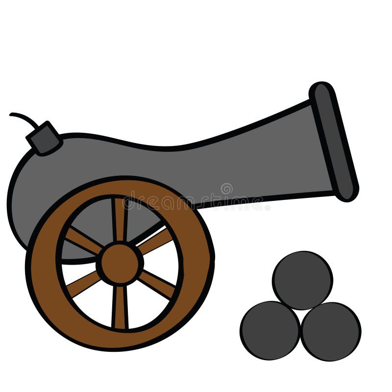 Old Cannon Cartoon Stock Illustrations – 1,048 Old Cannon Cartoon