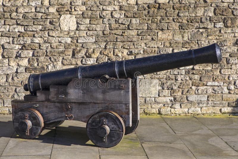 Cannon at Lincoln Castle in the UK