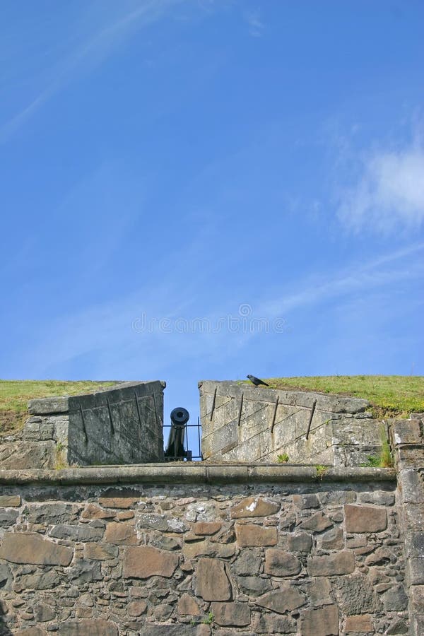 Cannone al castello di Stirling in Scozia