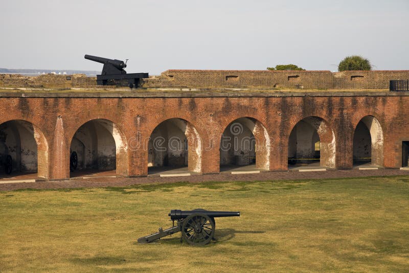 Cannons in Fort Pulaski royalty free stock image Cannons in Fort Pulaski royalty free stock image