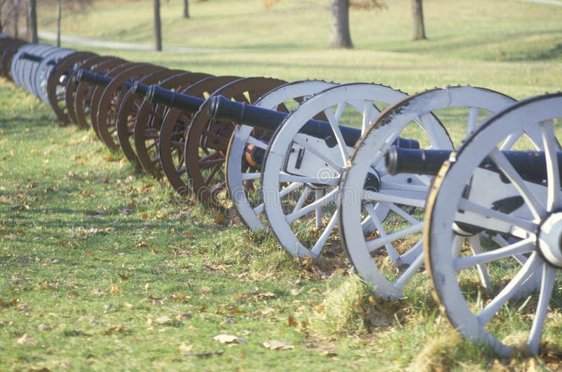Cannons at the Revolutionary War National Park at sunrise, Valley Forge, PA
