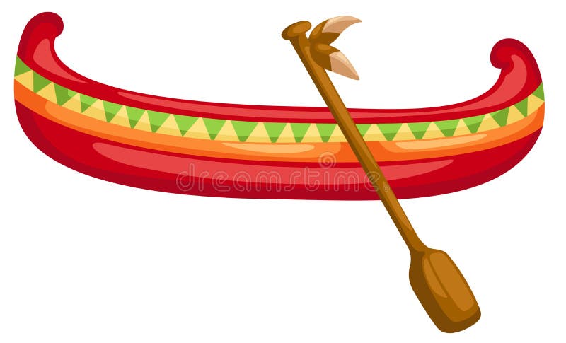 Canoa con la pagaia royalty illustrazione gratis Canoa con la pagaia royalty illustrazione gratis