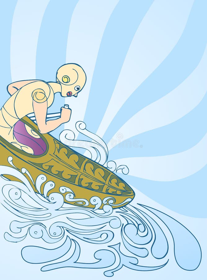 Canoe athlete stock illustration Canoe athlete stock illustration