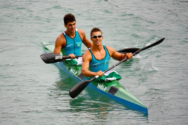 Canoe and Kayak Italian Championships. Event: Canoe and Kayak Italian Championships 2008 Date: 30th and 31st August 2008 Picture: K2 1000. Teams after the royalty free stock images Canoe and Kayak Italian Championships. Event: Canoe and Kayak Italian Championships 2008 Date: 30th and 31st August 2008 Picture: K2 1000. Teams after the royalty free stock images