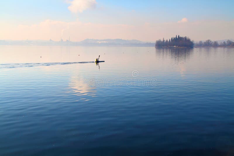 Canoe on the lake