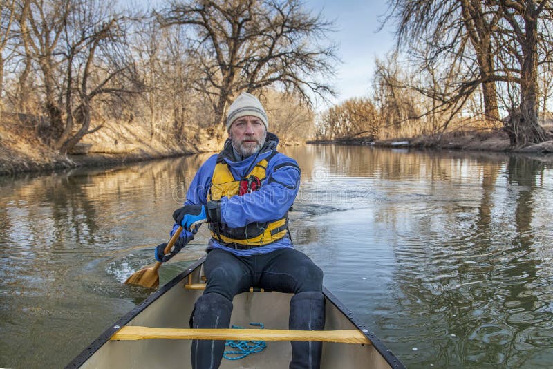 Canoe Paddling on Poudre River Stock Image Image of collins, water 38400597