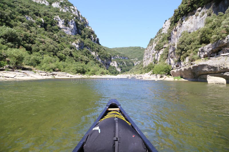 Canoe Trip De L`Ardeche Stock Image Image of trip, shoreline