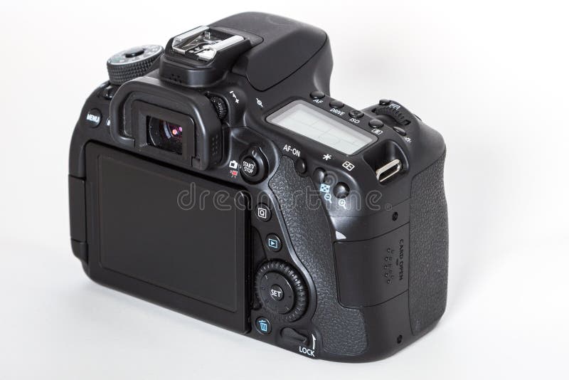 Canon EOS 80D DSLR camera editorial image. Image of flash 79681605