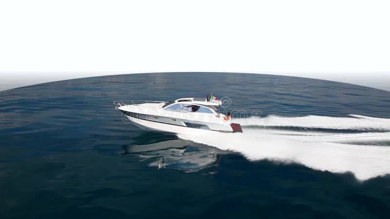 Canot automobile, le meilleur yacht italien Silhouette d'homme se recroquevillant d'affaires