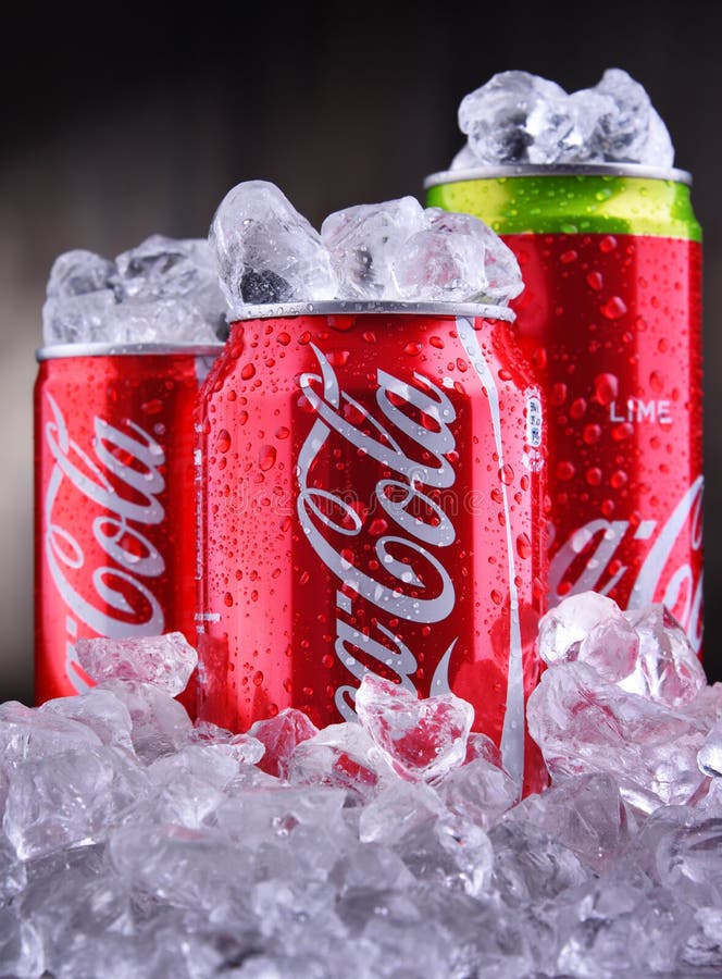 Cans Of Coca-Cola In Bucket With Crushed Ice Editorial Stock Photo ...