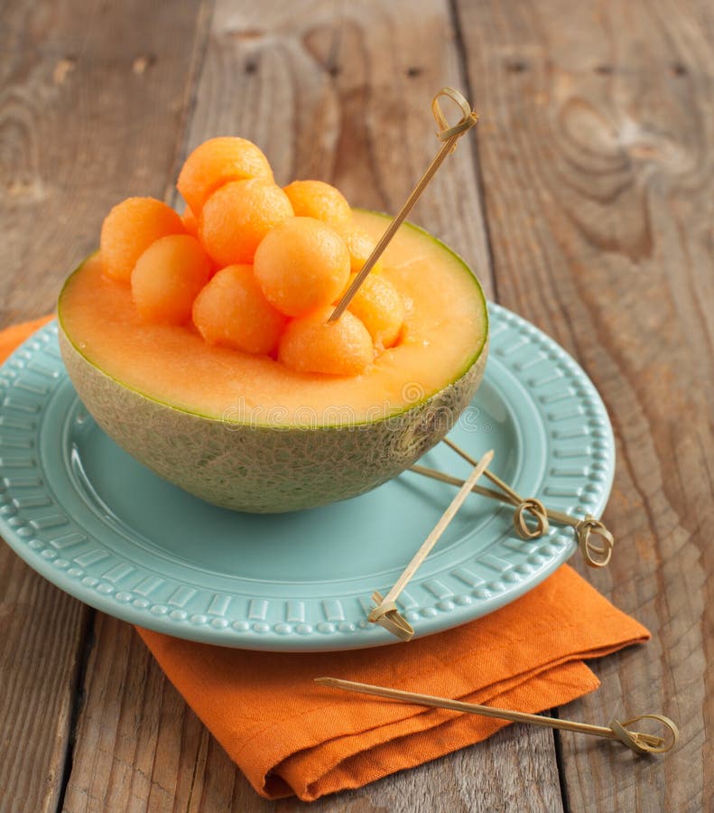 Cantaloupe Melon Dessert stock image. Image of ripened 4632197